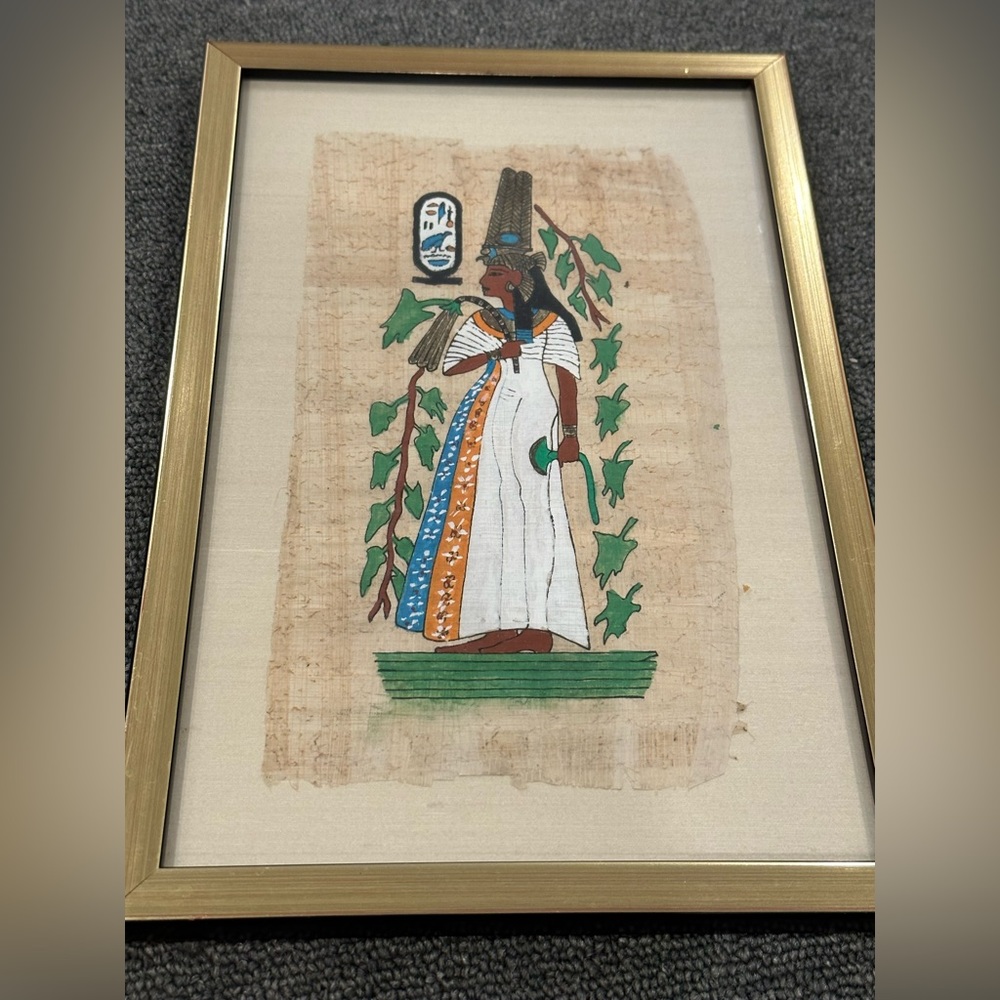 Queen Nefertari Wife of Hyksos Defeater Warrior Pharaoh Gold Frame Painting